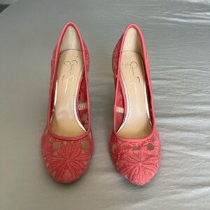 Jessica Simpson Pink Floral Heels